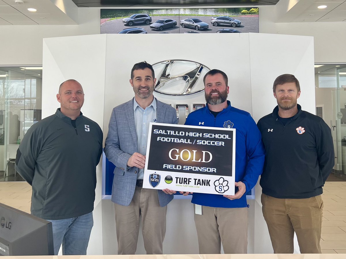 SoccerSaltillo's tweet photo. We are excited to announce our first Football/Soccer Gold Level Field Sponsor! Thank you @bchyundai for your investment in our athletic department! @SALTILLOTIGERS @saltilloftball https://t.co/4GEqXm9sD7