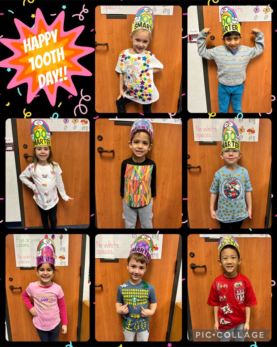MsHKinderCrew's tweet photo. Weβre cute and we know it!!! π€©ππ― #happy100thday #100thdayfun #100thingsonashirt @LindseyElem https://t.co/YanAh6NU8B