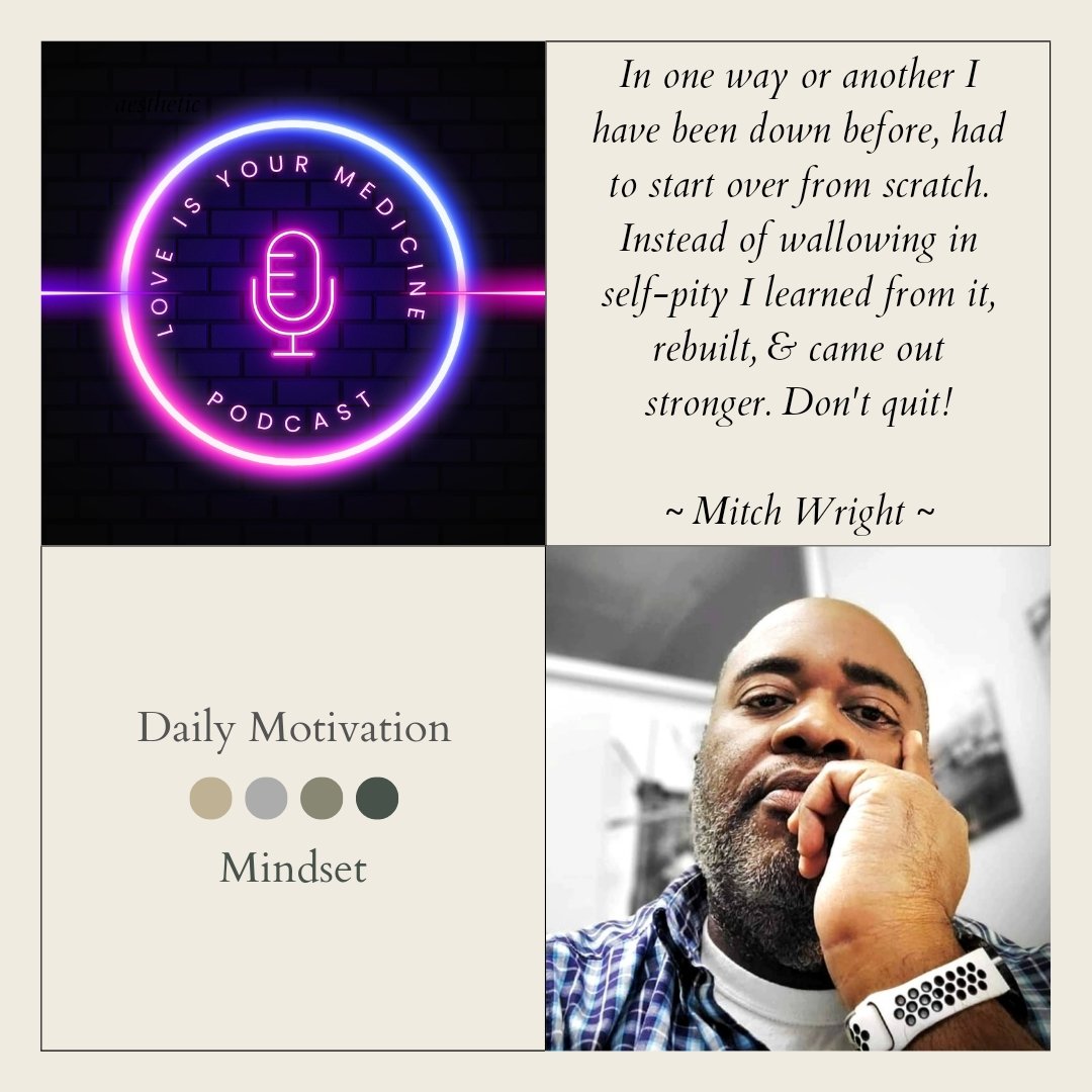 LoveIsYourMed's tweet photo. Every part of your journey teaches you something. The good times &amp; the bad times. Keep pushing forward, continue learning &amp; applying what you learn, &amp; by all means, DON'T QUIT! 💪🏾
#mindset #motivation #inspiration #positivity #podcast #podcastlife https://t.co/SK1IOLGjwi