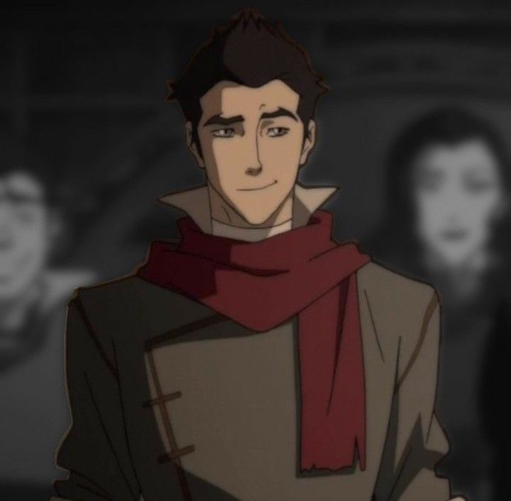 nicholas giving mako from the legend of korra but white