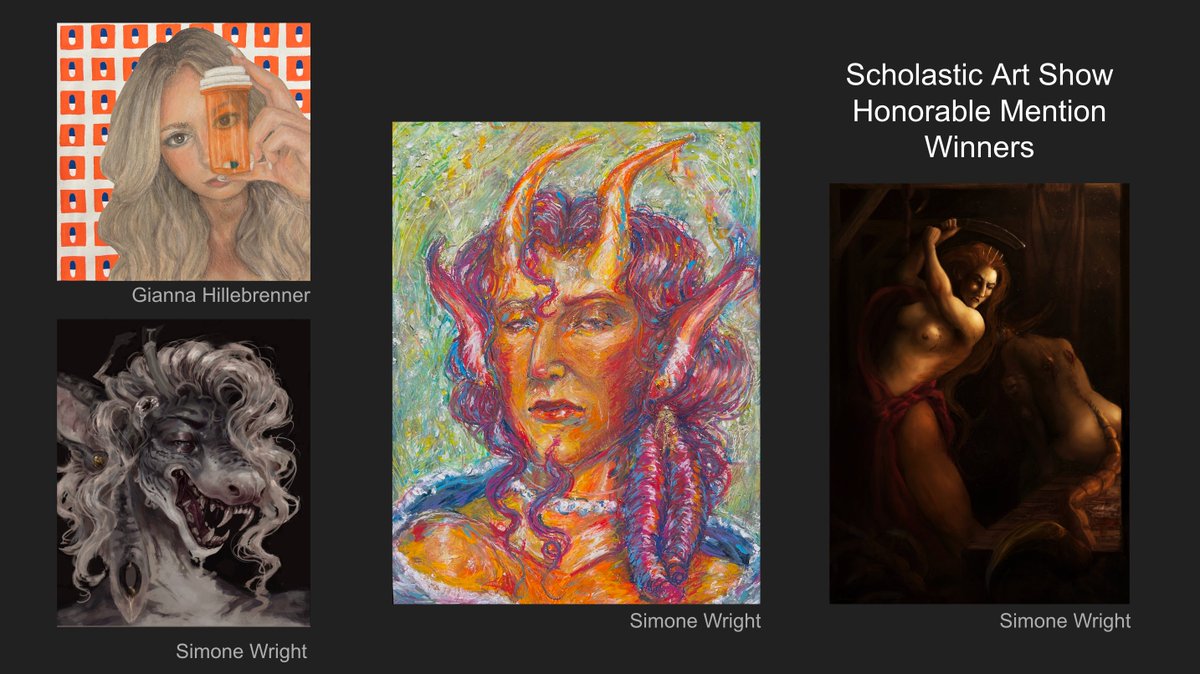 art_scn's tweet photo. Congrats to our students who won Honorable Mention in the Scholastic Art Awards this past weekend! @StCharlesD303 @D303Pride @StCharlesNorth https://t.co/RjBMpyQWoA