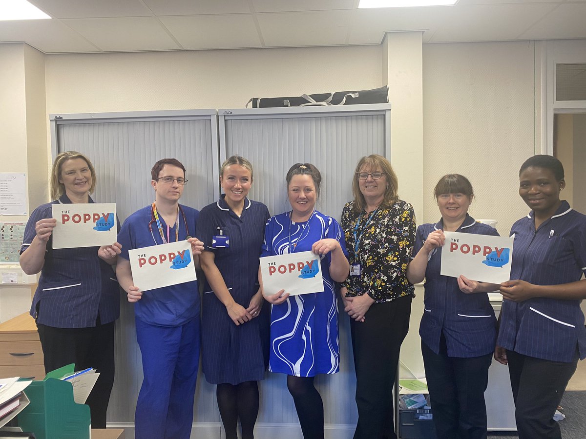 Leighton Hospital Surgery and Cancer Research Team out recruiting patients to <a href="/thepoppystudy/">The POPPY Study</a> well on track for smashing our target recruitment goal for this week 🙌🏼 Thankyou to our wonderful patients and teams 🙌🏼🙌🏼 @crnwestengland <a href="/MidCheshireNHS/">Mid Cheshire Hospitals 🏥</a>  @NIHRCRN_nwcoast