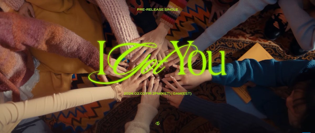 jeongyeonhour's tweet photo. Jeongyeon's representative colour was used on top of TWICE's ot9 hands together for "I Got You" teaser.
Filming of #Yoolo has started. https://t.co/oIVZJ18fUr