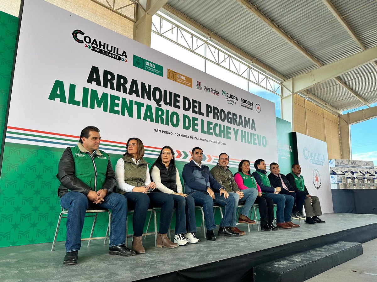 En el Arranque del Programa Alimentario de Leche y Huevo en #SanPedro. #CoahuilaPaDelante #MejoraCoahuila #100DíasPaDelante #APasosDeGigante