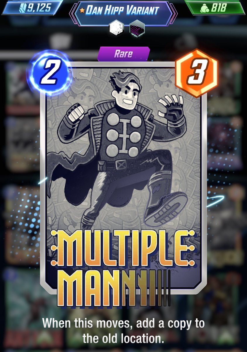 iAmNerdDynamite's tweet photo. Dan Hipp’s Multiple Man Variant Inked! #MarvelSnap https://t.co/jhByqS0wMs