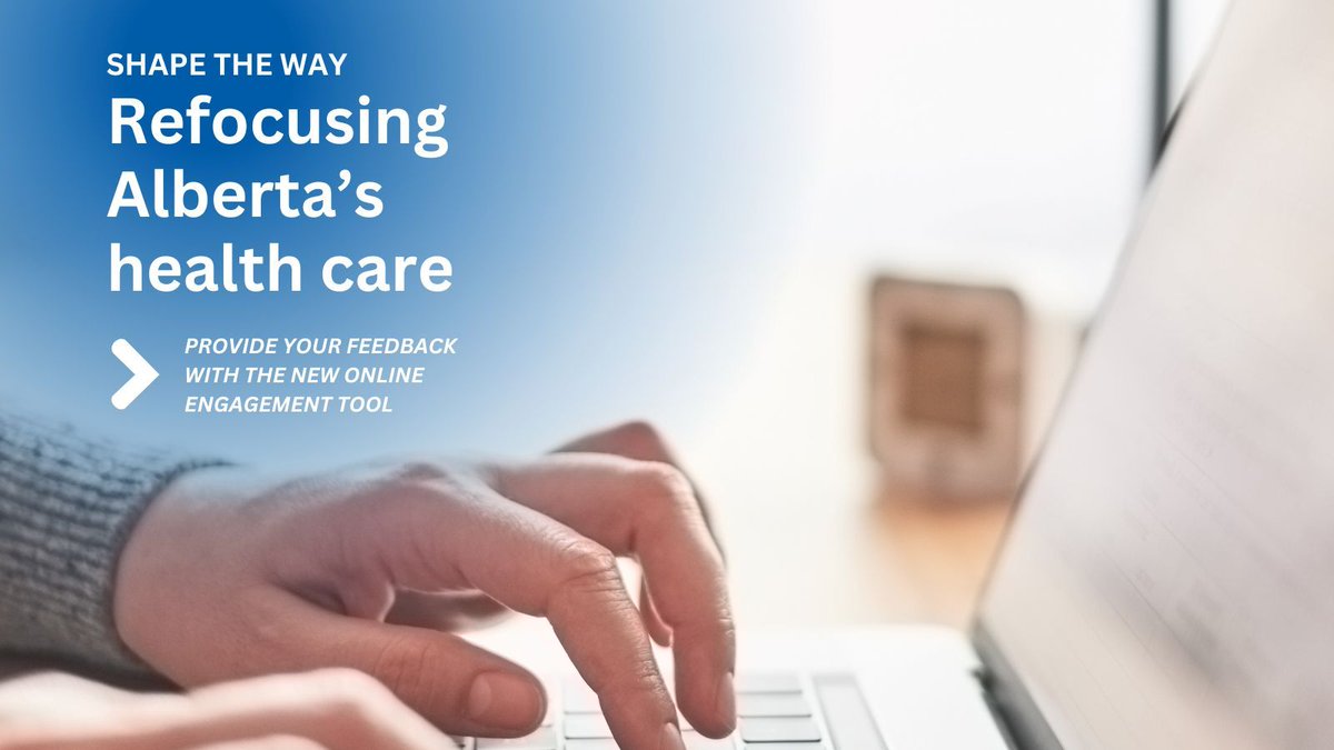 lbdpcn's tweet photo. Shape the future of health care in @YourAlberta by sharing your insights! 💬
#providefeedback by using the new online engagement tool and contribute your ideas on improving health care. Join the conversation: https://t.co/cph5mfpLxv https://t.co/8pmT0fomYL