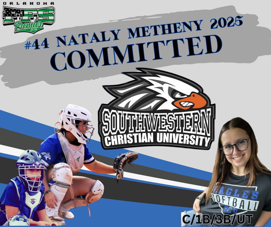 ffspremier405's tweet photo. I am proud to announce our #44 Nataly Metheny's commitment to Southwestern Christian University Eagles! #commit @Sports_Recruits https://t.co/P0ifEQ2ipM https://t.co/LRWB6ixkk3