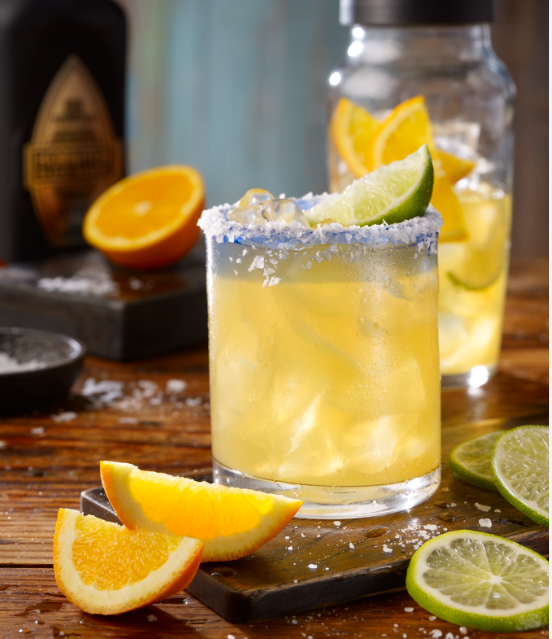 Clink! Our barrel-aged ritas are shaken tableside and topped with fresh citrus sour! #ontheborder #cocktails #margarita #clink #cheers #texmex
