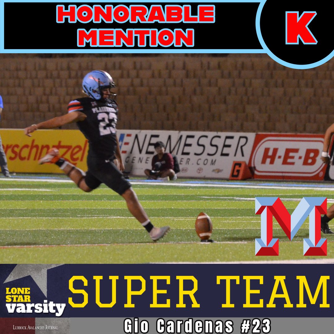 Congrats Gio Cardenas on being selected to the @LoneStarVarsity Super Team! <a href="/CoachThrash/">Judd Thrash</a> <a href="/AthleticsLISD/">Lubbock ISD Athletics</a> <a href="/montereyhs/">Monterey High School</a> <a href="/806hsscmedia/">Jasone Pearson</a> <a href="/RandyRosetta/">Randy Rosetta</a> <a href="/byStephenGarcia/">Stephen Garcia</a>