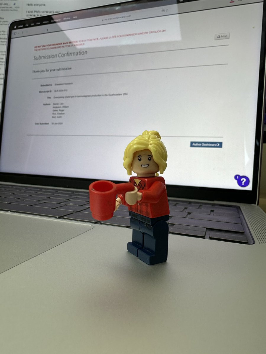 LegoForages's tweet photo. Another #bermudagrass #research manuscript submitted this morning! This one discusses #BigGrass problems (aka Bermudagrass struggles) and how plant breeding is conquering these battles.

#TheStruggleIsReal #SoManyProblems #ResearchDawg #CreativeCollaboration https://t.co/EcpPUVpUxq