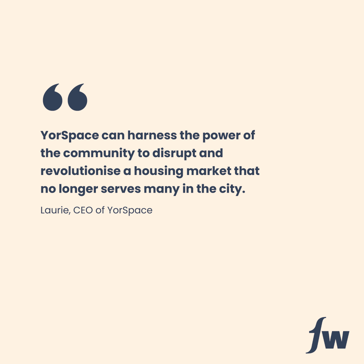 Meet Laurie and James... 🏠 They are creating a #fairer kind of #housing in York, by #disrupting and #revolutionising how housing is financed, owned and delivered. 🧑‍💻 Read more about @Yorspace and their bold idea for change on our website