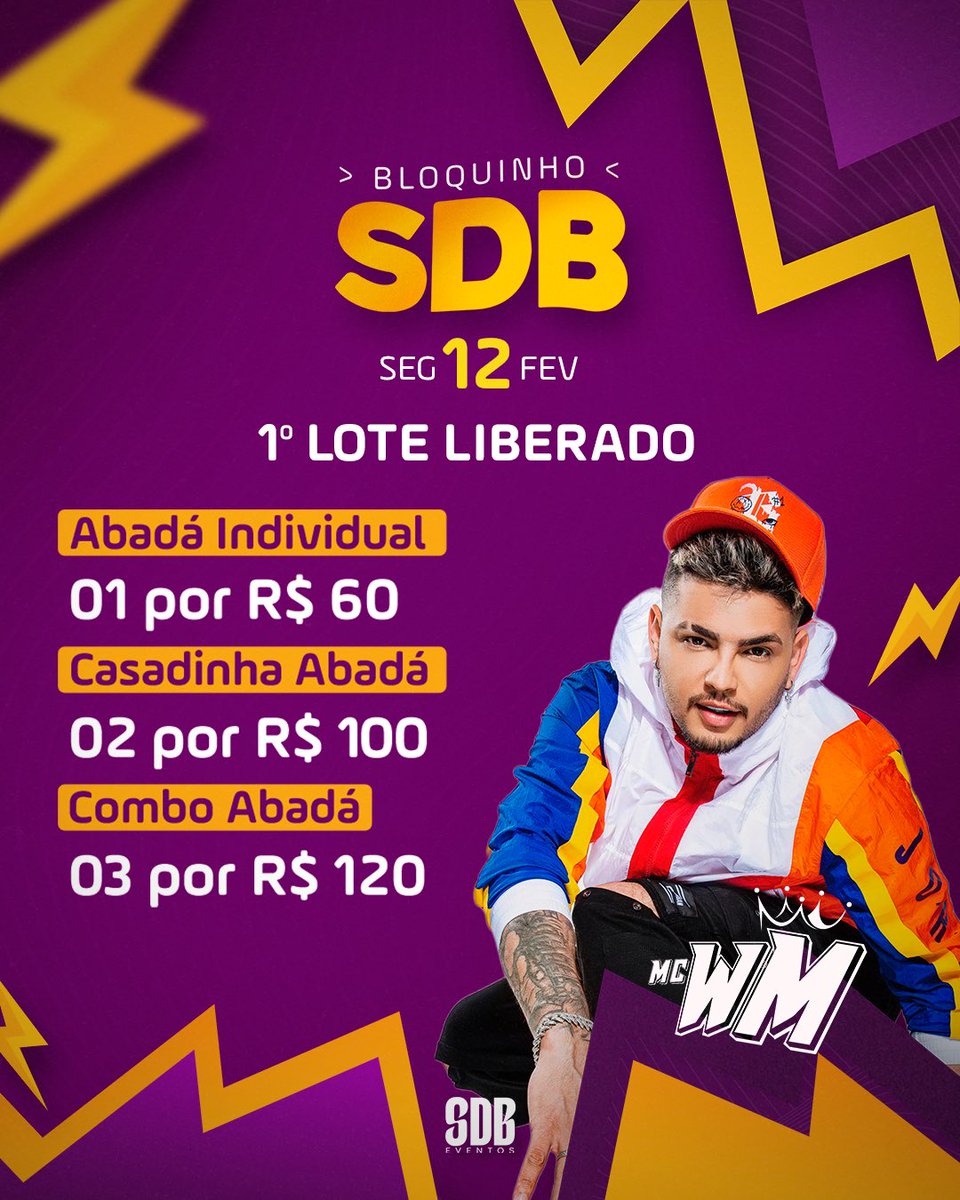 sdbeventos's tweet photo. chama o seu par ou a galera que tá rolando promoção de ingresso 💃

📲 (96) 98122-7125 https://t.co/bEKSqXrHoE