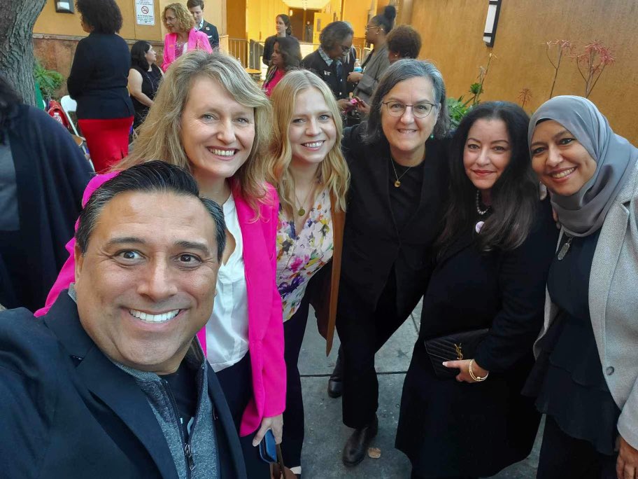 Shannon_Hovis's tweet photo. Honored to join my old boss @VP Harris for her #ReproductiveFreedom tour together with @reproforall activists, our CA PAC board chair @hkhijazi, @TEACHProgram colleagues, legislative champions @BuffyWicks, @AsmMarcBerman &amp; more. 2024 is the year of the #ReproFreedomVoter! https://t.co/OB9ho0xXax