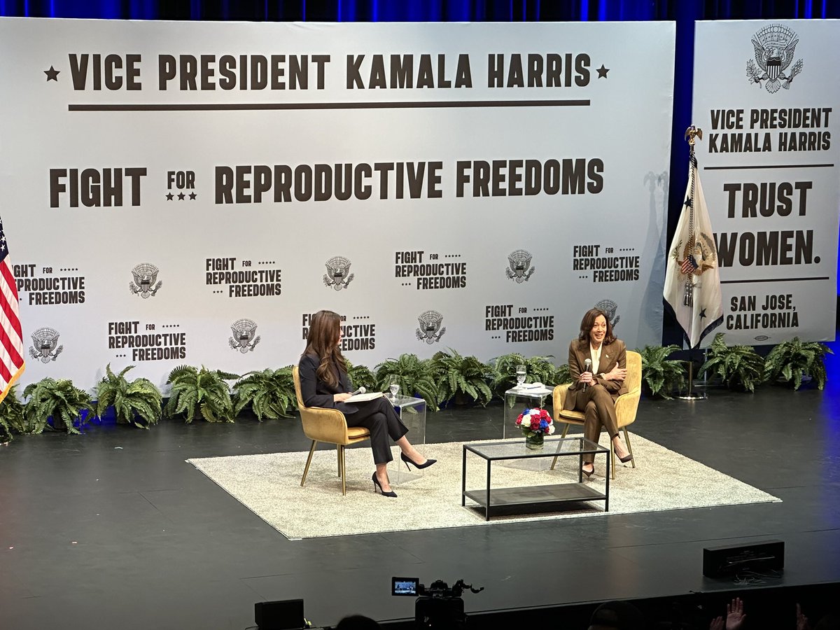 Shannon_Hovis's tweet photo. Honored to join my old boss @VP Harris for her #ReproductiveFreedom tour together with @reproforall activists, our CA PAC board chair @hkhijazi, @TEACHProgram colleagues, legislative champions @BuffyWicks, @AsmMarcBerman &amp; more. 2024 is the year of the #ReproFreedomVoter! https://t.co/OB9ho0xXax