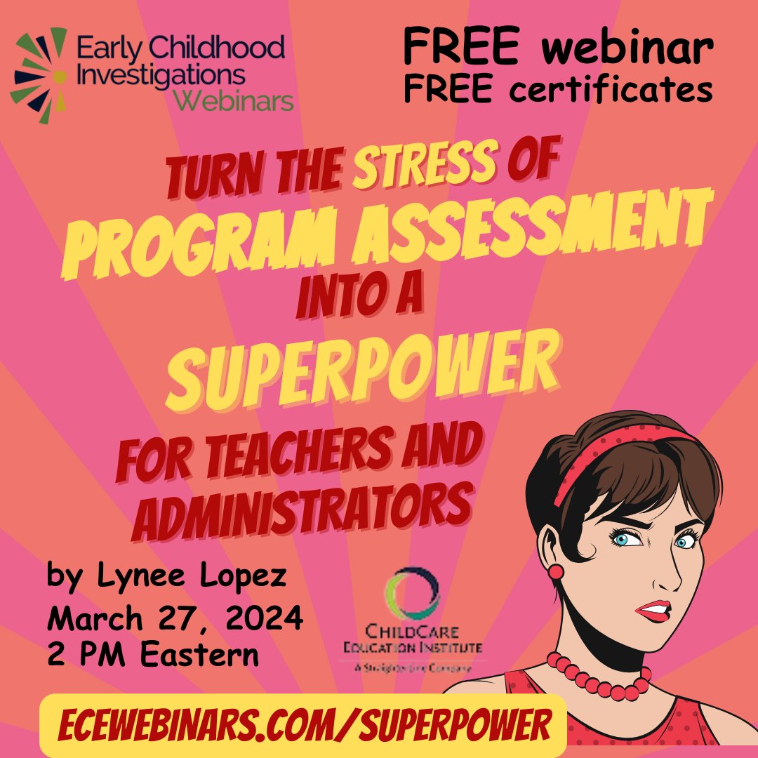 Program assessments in #earlychildhoodeducation programs can cause angst, but they can be gr8 experiences! Free webinar sponsored by @CCEIonline! #earlychildhood #earlyed #earlycareandeducation #childcare #preschool #headstart #cdnchildcare #ECEleaders #ECEleadership #ECERS
