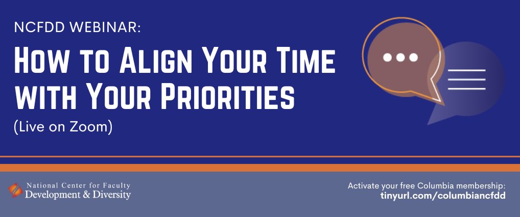Faculty, are you ready to organize your spring semester writing goals into a daily productivity habit? Don't miss 'How to Align Your Time with Your Priorities,' a hands-on @NCFDD webinar revealing the secrets of effective weekly planning. 2/8 at 2pm: bit.ly/41MsG40
