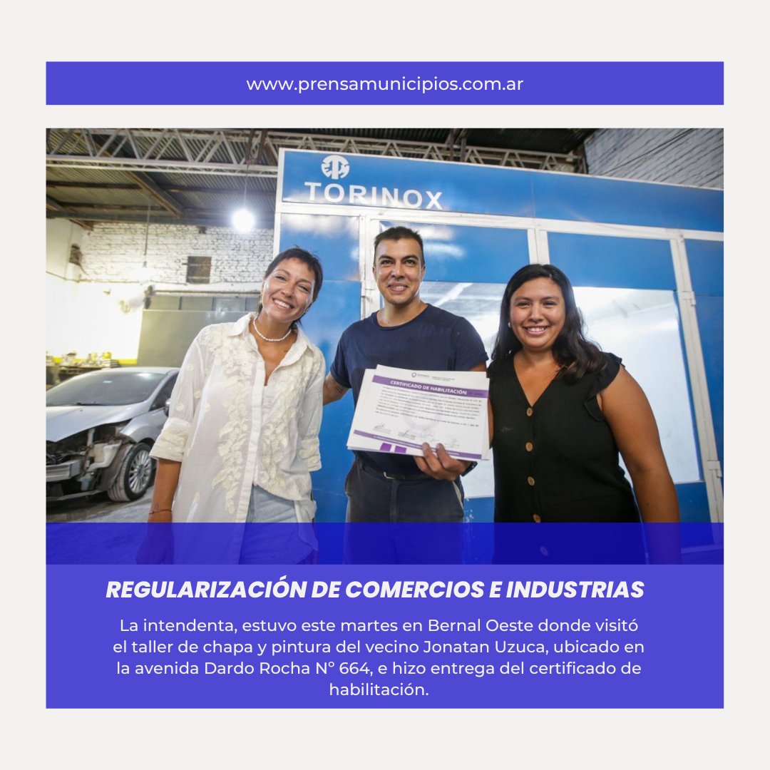 prensamunicipio's tweet photo. 🚨 Continúa la regularización de comercios e industrias en Quilmes

https://t.co/pNNS9U7LoW https://t.co/orMIdt433O