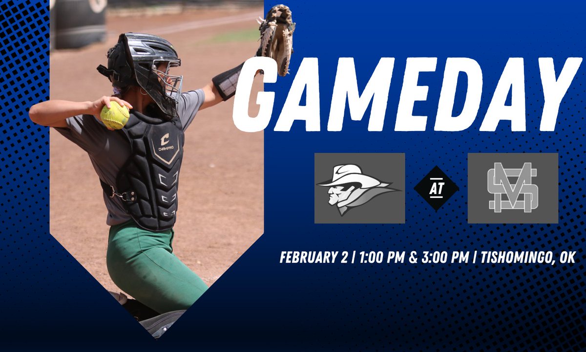 Women's Softball Gameday 🤠 🥎

🆚 Murray State College
⏰ 1:00 &amp; 3:00 PM
📍 Tishomingo, OK