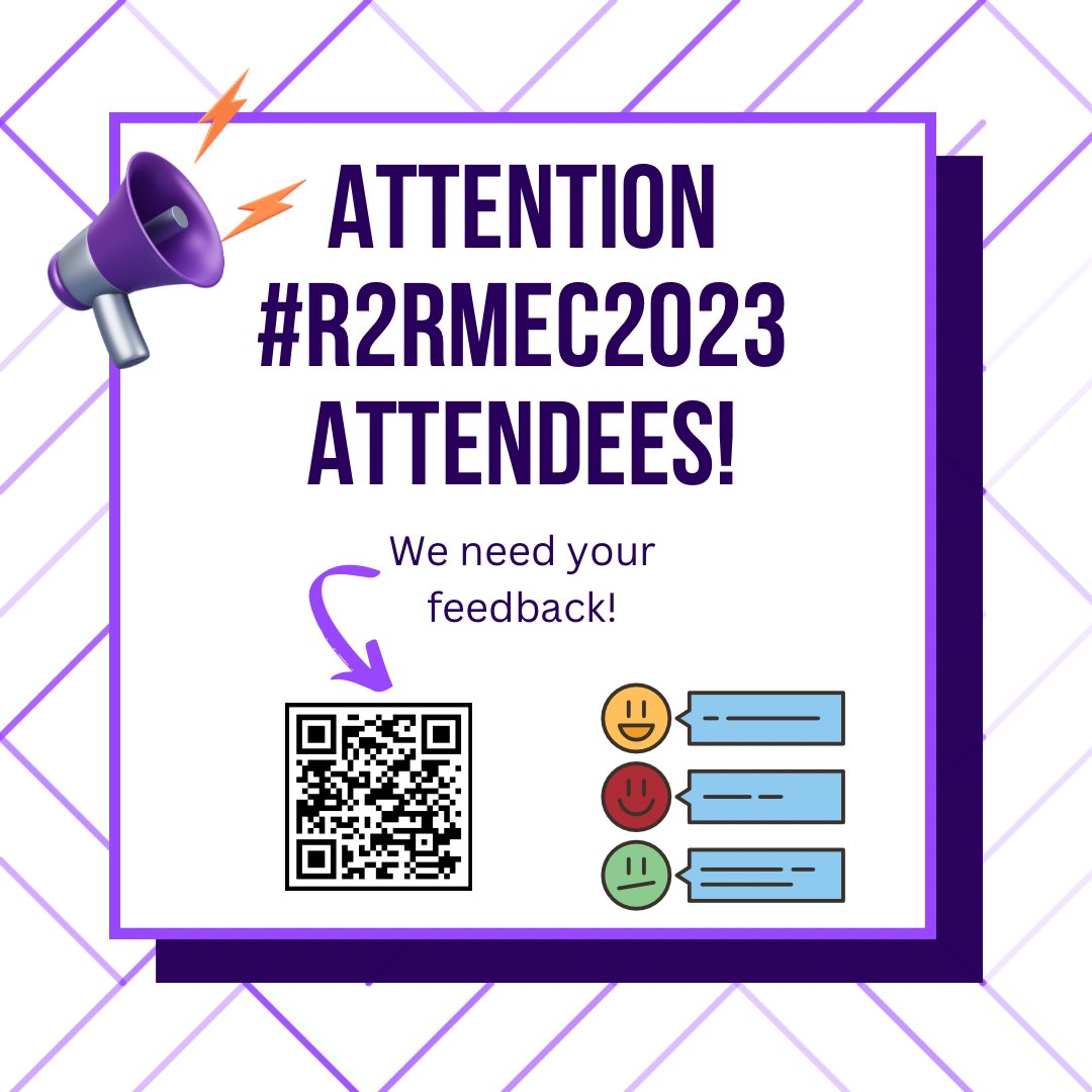ATTN: RMEC 2023 ATTENDEES! Please fill out this brief survey to provide feedback on the 2023 Region II Regional Medical Education Conference (RMEC). We value your input and would like to ensure that your feedback is incorporated into the planning of future regional conferences!
