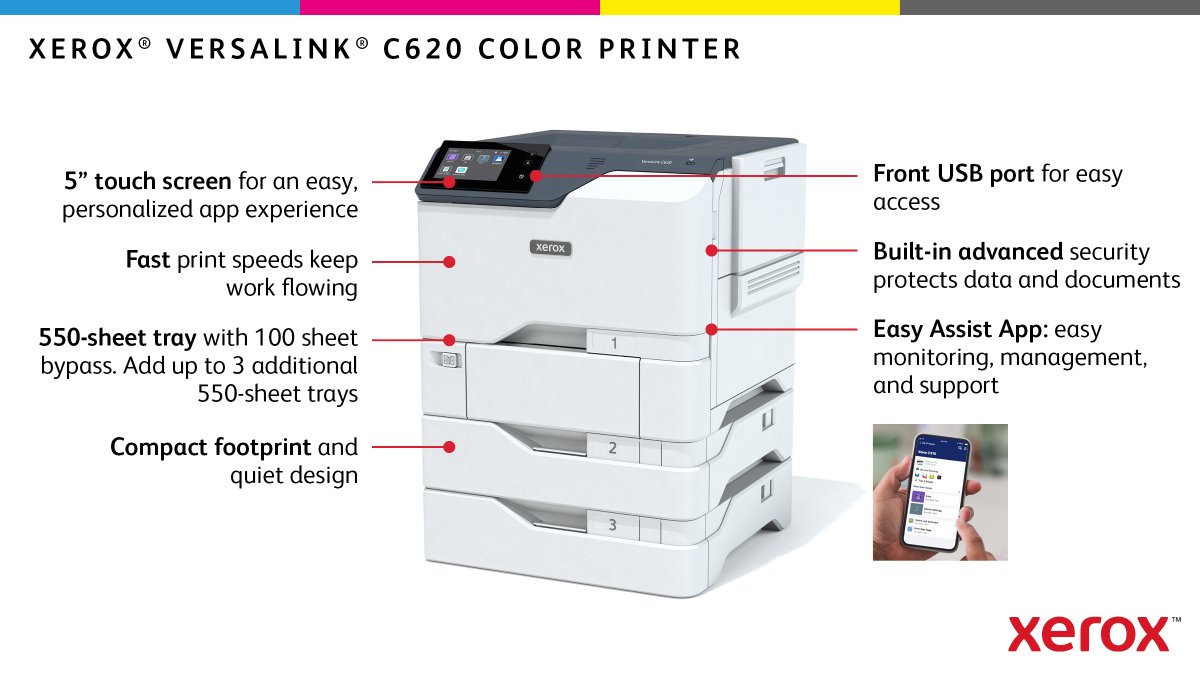 ReproProducts's tweet photo. The @Xerox VersaLink C620 Color #Printer with - mobile and cloud ready with a simple-to-use #UI. Small enough to fit where you need it - fast enough to support high volumes. Contact Repro Products for a demo.   https://t.co/8aNsTbpt9v https://t.co/xJ7sVG9wJa