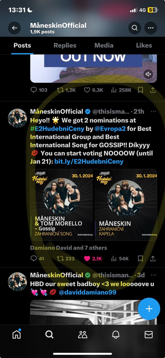 InNomeDelPadre0's tweet photo. guys do u remember this? well today they announced the winners. And guess what… Måneskin won both!!!!!!!!!!! https://t.co/wiKPqyVCRY