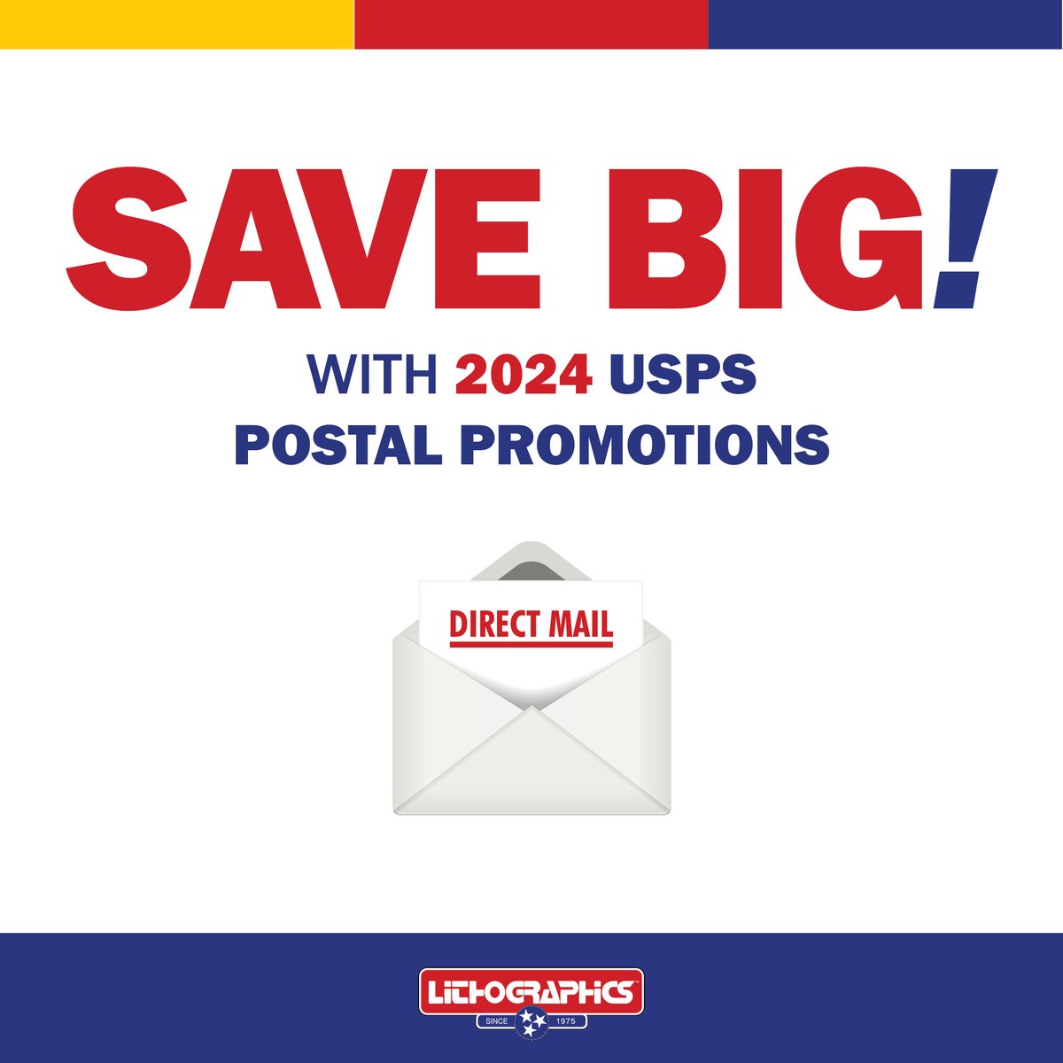 Unlock opportunities to elevate your mailing strategy and save on postage with the 2024 USPS Postal Promotions! Talk to your Lithographics team to find out how. hubs.li/Q02dzGfB0