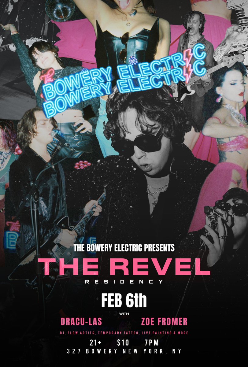 ⚡️ BACK BY POPULAR DEMAND FOR ONE NIGHT ONLY ⚡️ @TheRevel_ with The Dracu-las + @ZoeFromer DJ, ARTISTS, TEMP TATTOOS, LIVE PAINTING & MORE! Tickets available now 🔥🎟 ticketweb.com/event/the-reve…