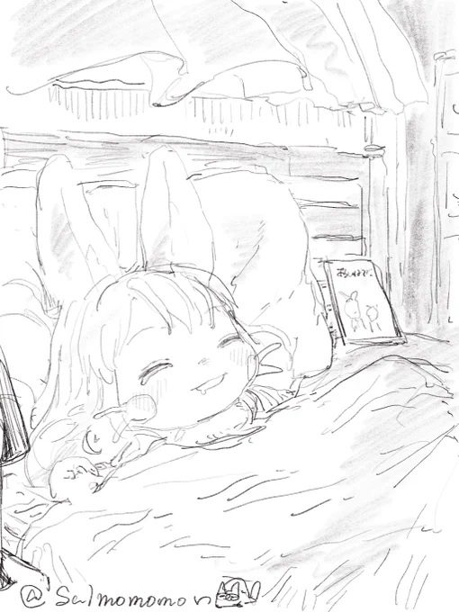 読み聞かせの途中で寝落ちしたナナチ 