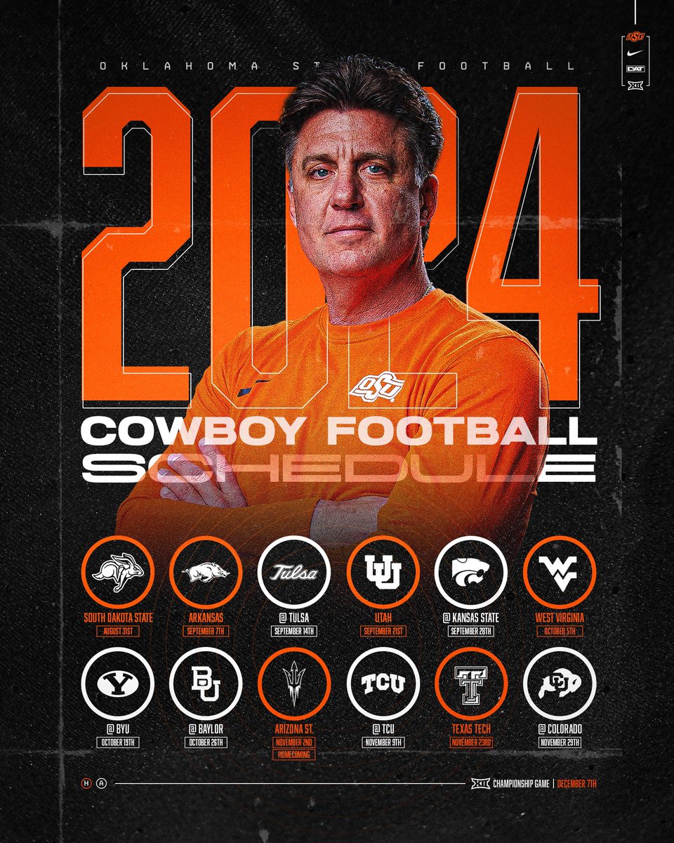 Your 2024 schedule has arrived! 🤠 Story —> okla.st/3UllJoR #GoPokes | #DAT