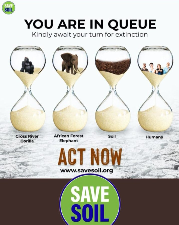 Krishna46079408's tweet photo. Time we as generation act now to #SaveSoil which is on the verge of extinction because extinction of soil will wipe out us also from planet earth.
#ConsciousPlanet
@cpsavesoil
#Soilfor https://t.co/JdJ31oQTTy