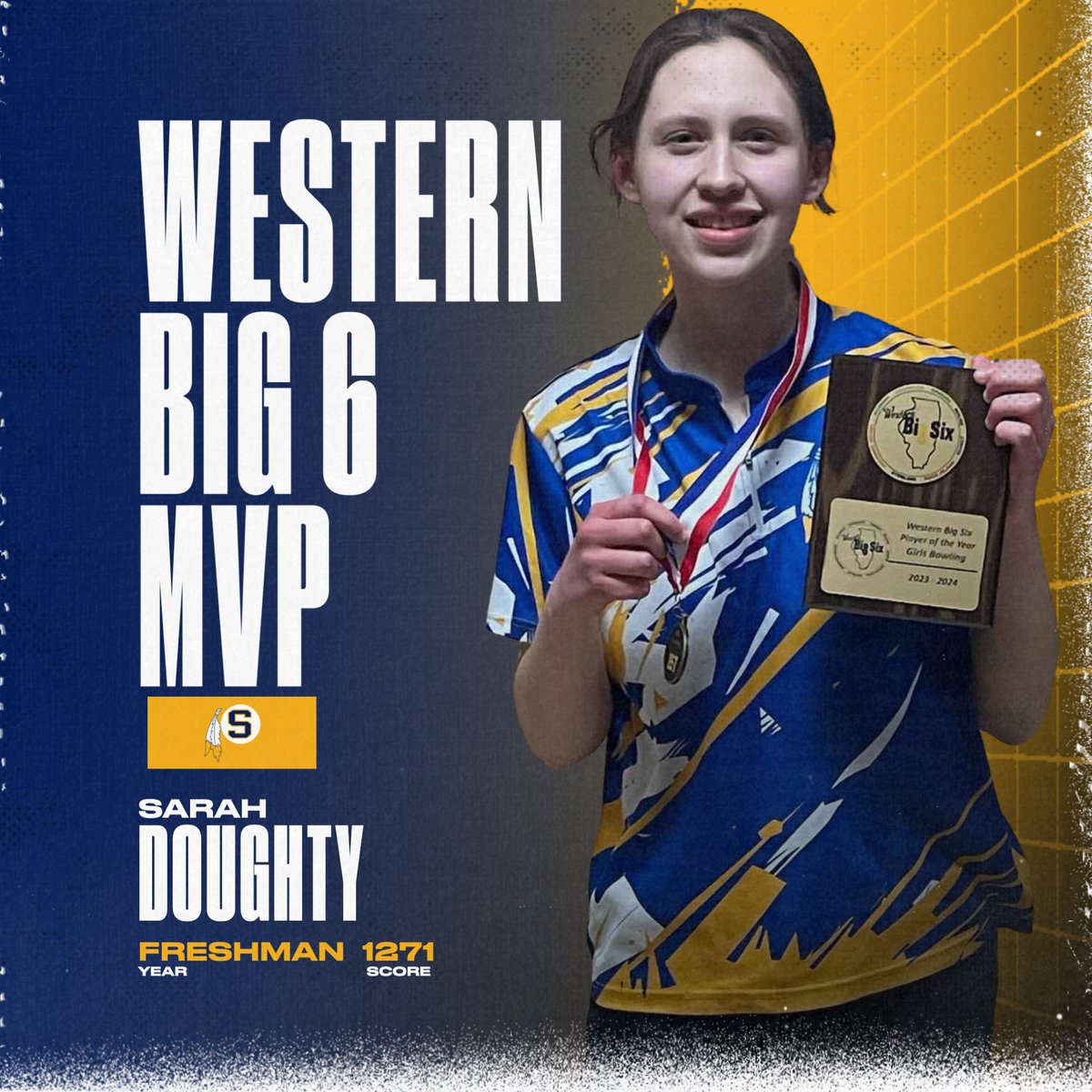 This girl has had quite a FRESHMAN season.  Congrats Sarah!

Doughty and the Golden Warriors host Galesburg Wednesday at 4:00 and then host #IHSA regionals Saturday.

Let's #GOldenWARRIORS!