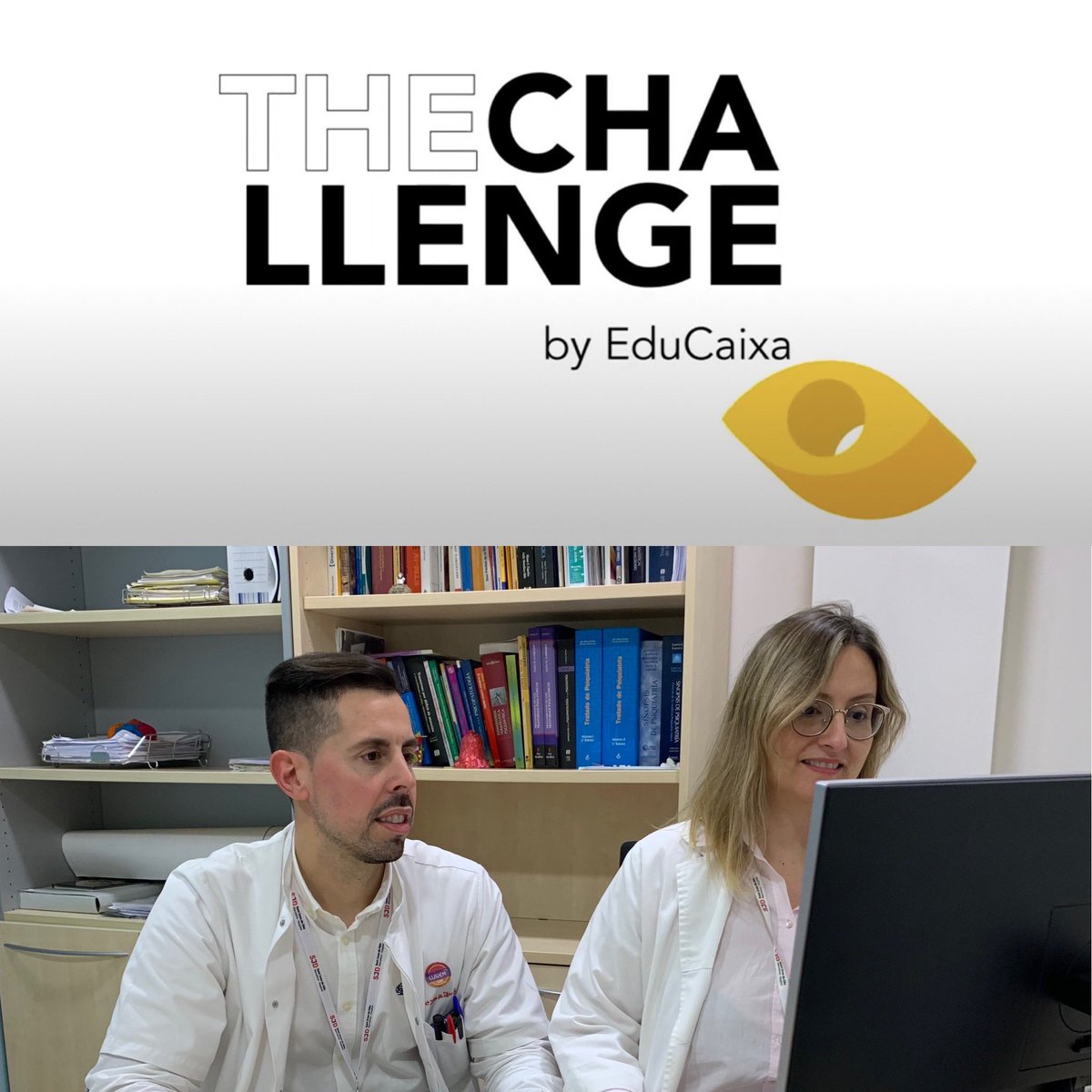 Esta mañana conjuntamente con mi compañera Marta Carulla, hemos participado en el “The Challenge by EduCaixa”. Se trata de un programa educativo de aprendizaje basado en retos para estudiantes. Gracias a los alumnos que han elegido el proyecto sobre salud mental. #TheChallenge