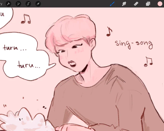 whats he singing~? ( ๑>ᴗ<๑ ) 
new bangtan cat later todayyy 