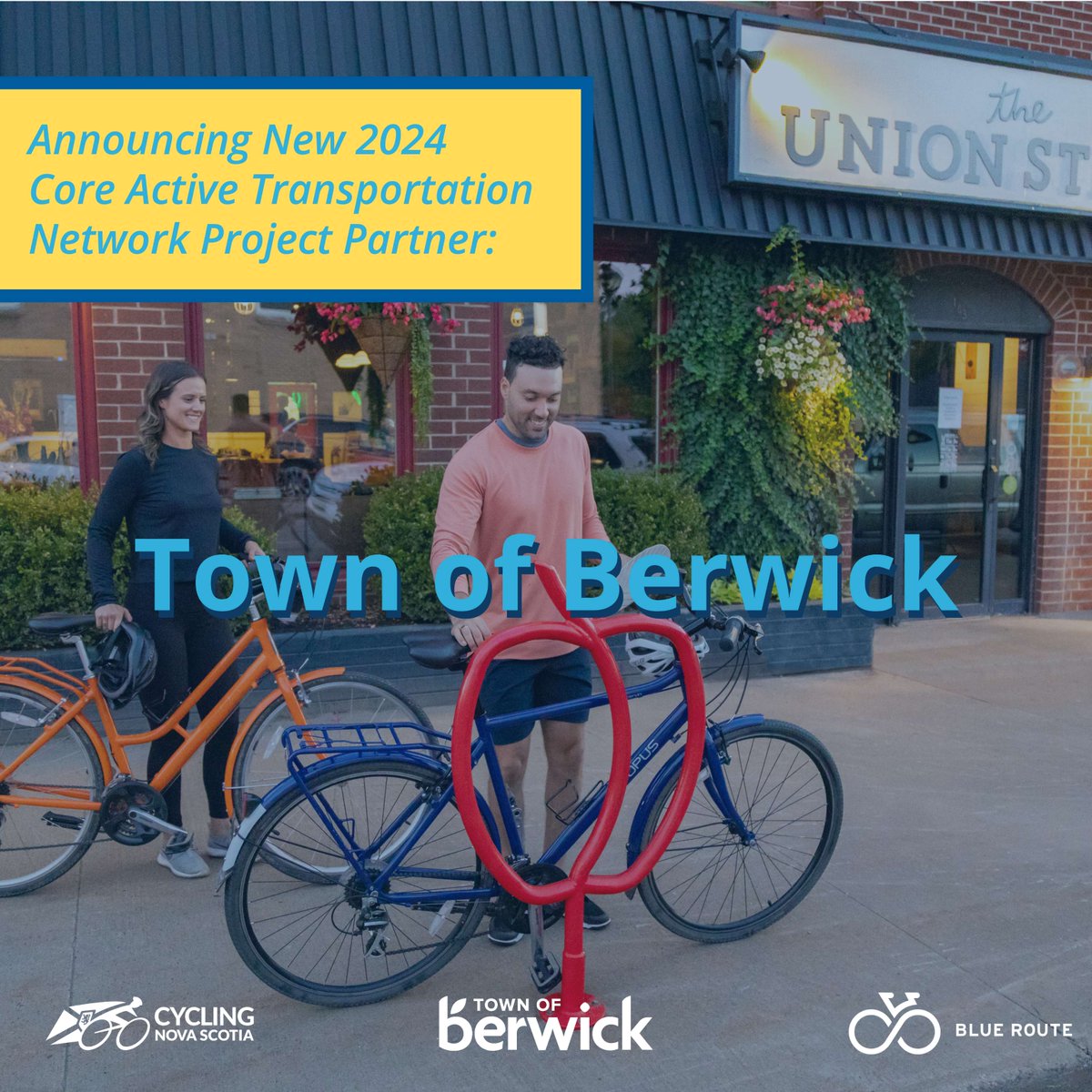 The Core AT Networks Project is announcing a new partnership with <a href="/TownOfBerwick/">Berwick</a>! The Cores AT Network Project is a partnership between Cycling Nova Scotia and communities to plan and design walking, rolling, and cycling infrastructure!