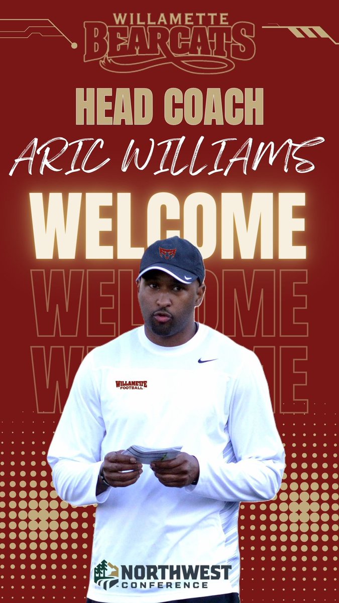 The 2024 Las Vegas Nike Coach of the Year clinic welcomes Aric Williams, the new head coach at Willamette University (OR). Aric was the defensive coordinator at Montana Tech in 2022.  Before that he coached the CBs at San Jose State and the University of Idaho for 7 seasons.
