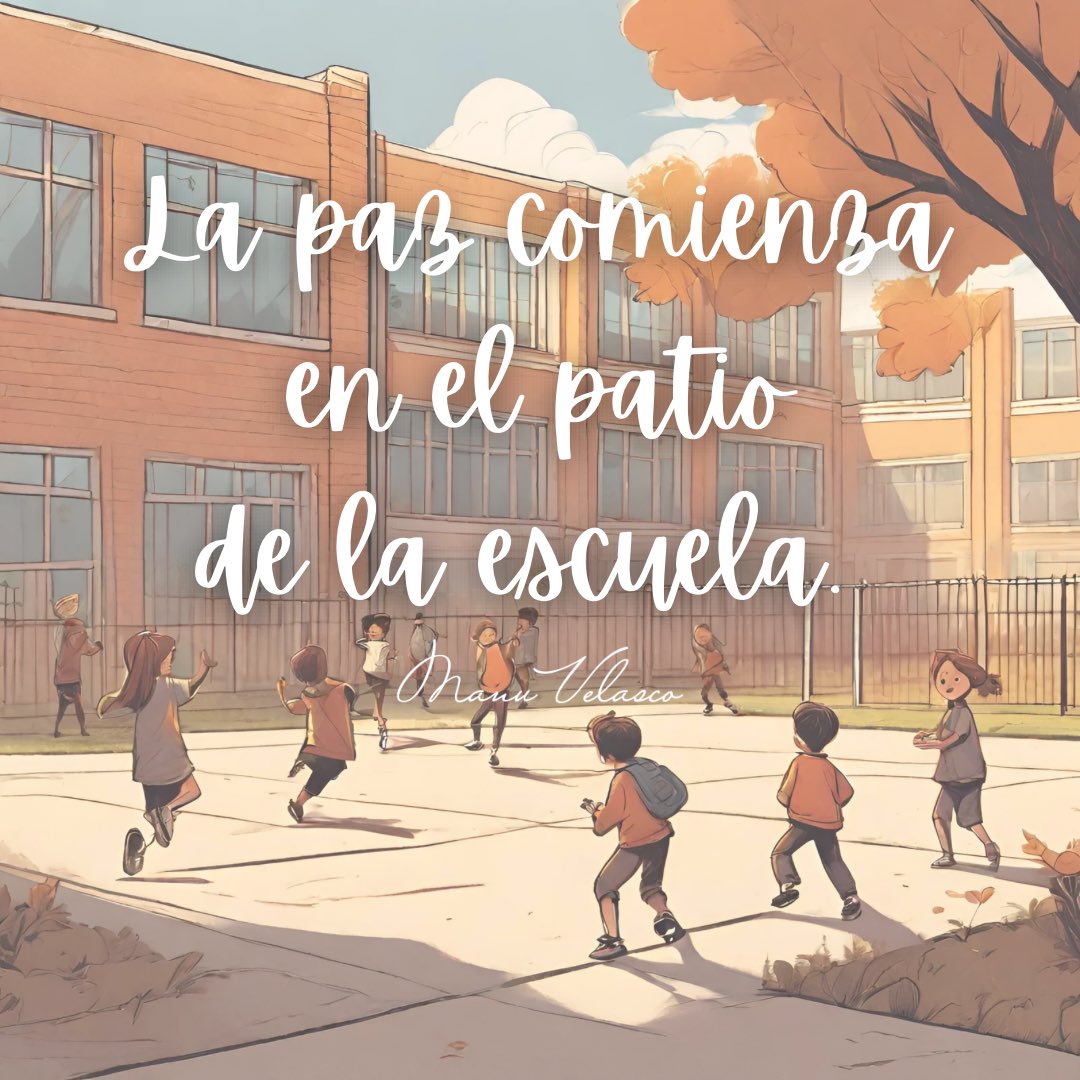 La paz comienza en el patio de la escuela. 🏫 Feliz #DíadelaPaz ✌️
