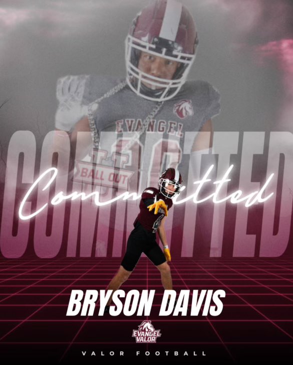 after long thought and discussion with my family i would like to announce my commitment to Evangel University. thank you to my coaches, family, and everyone who played a part in helping me get to where i am today❤️ @Coachdebesse5 @dbranscom @its_tgriffin