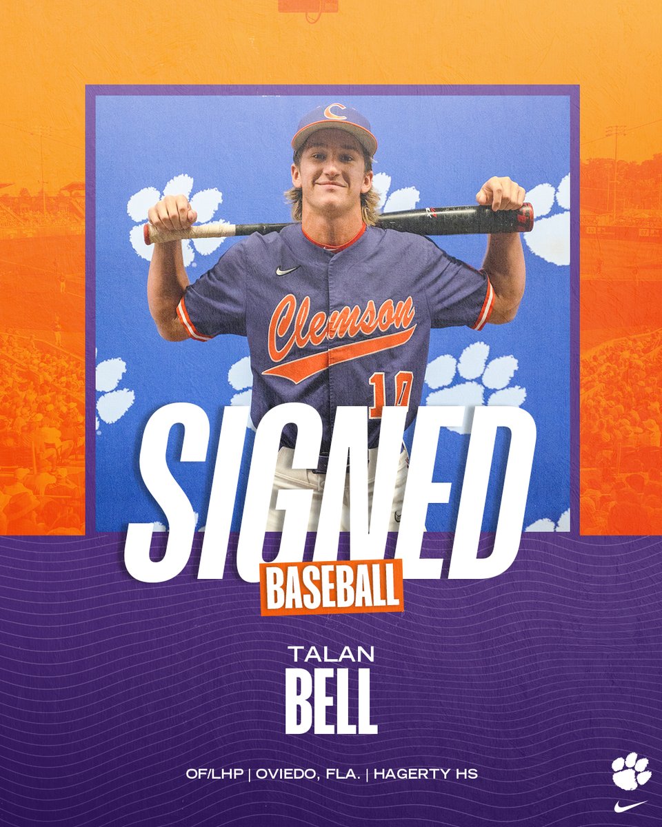 Welcome to the #ClemsonFamily! 💯

Oviedo 🔜 🐾

<a href="/TalanBell7/">Talan Bell</a>