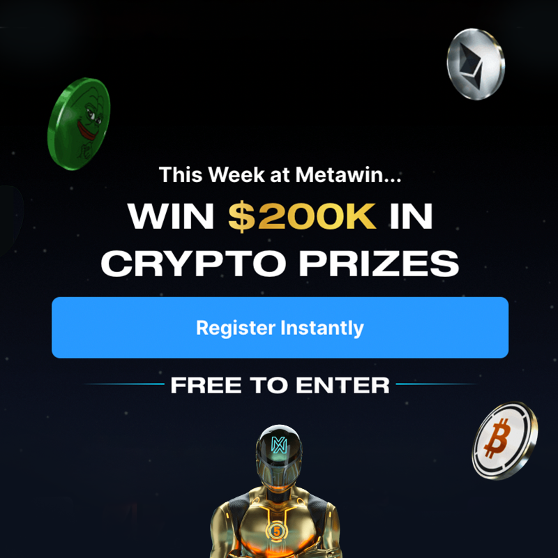 MetaWin's tweet photo. INJ, USDC, ETH, SOL - we have it all!

Pick your favorite &amp; enter for your share of $200k+ in daily Crypto prizes! 

Grab your FREE ENTRIES today ➡️ https://t.co/B0IOH7JPYr