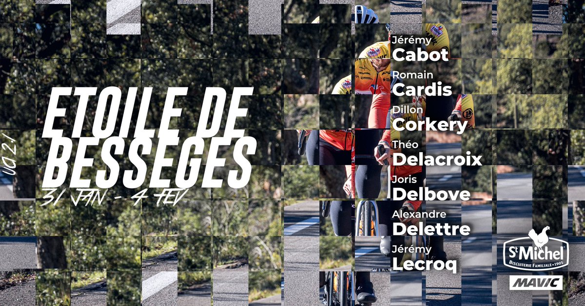 St Michel - PREFERENCE HOME - Auber93 🍩 (@auber93cyclisme) on Twitter photo Direction <a href="/Etoile_Besseges/">Etoile de Bessèges - Tour du Gard</a> à partir de demain pour notre équipe Hommes 💥
La compo 👇 Direction <a href="/Etoile_Besseges/">Etoile de Bessèges - Tour du Gard</a> à partir de demain pour notre équipe Hommes 💥
La compo 👇