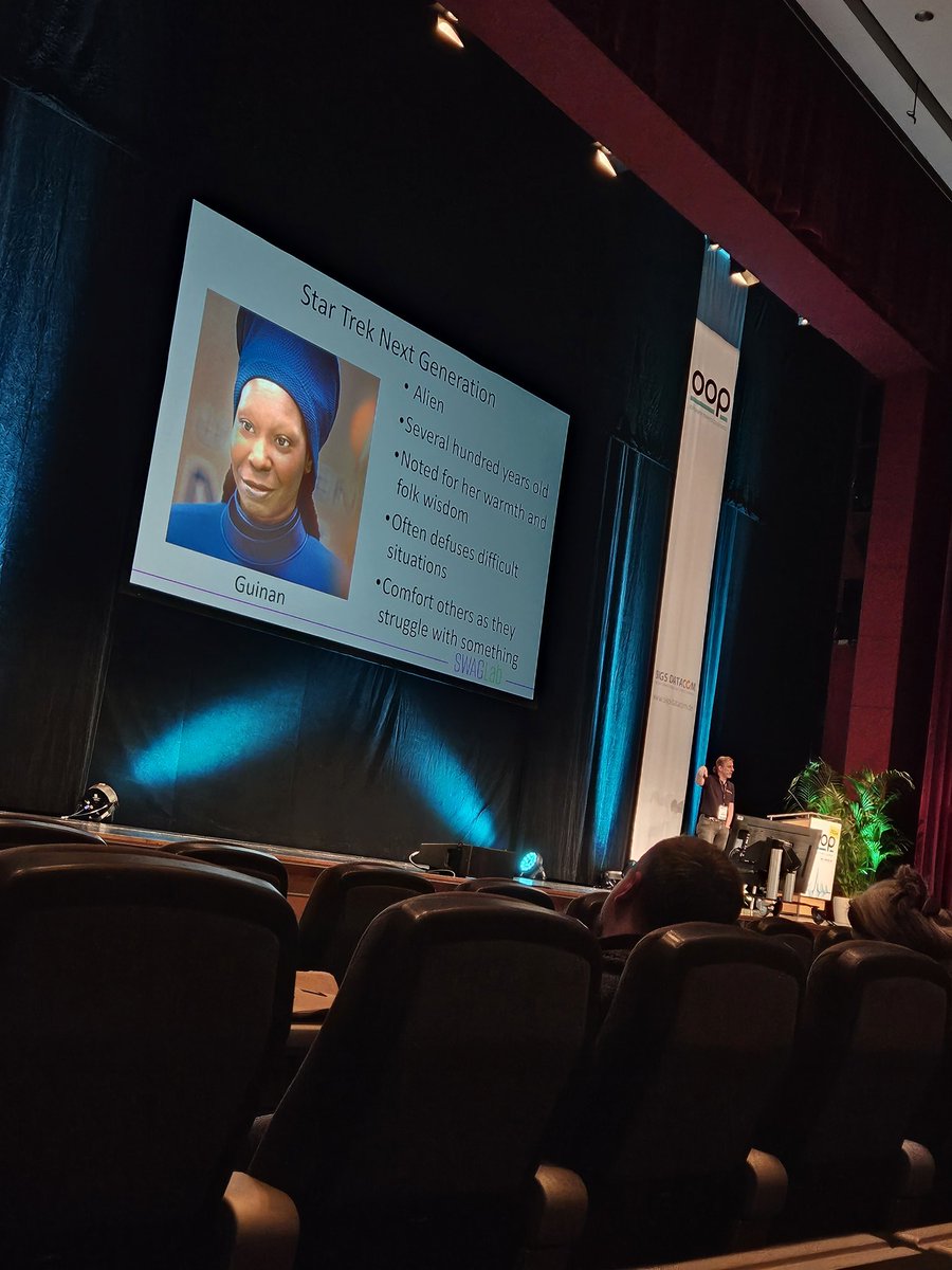 Ina Einemann (@ieinemann) on Twitter photo Im aktuellen Vortrag auf der <a href="/oop_conference/">OOP Konferenz</a> erzählt <a href="/ewolff/">Eberhard Wolff</a> über den menschlichen Faktor bei der Softwarentwicklung und ich lerne noch etwas über Star Trek und wie wichtig eine Bardame sein kann 😅 Im aktuellen Vortrag auf der <a href="/oop_conference/">OOP Konferenz</a> erzählt <a href="/ewolff/">Eberhard Wolff</a> über den menschlichen Faktor bei der Softwarentwicklung und ich lerne noch etwas über Star Trek und wie wichtig eine Bardame sein kann 😅
