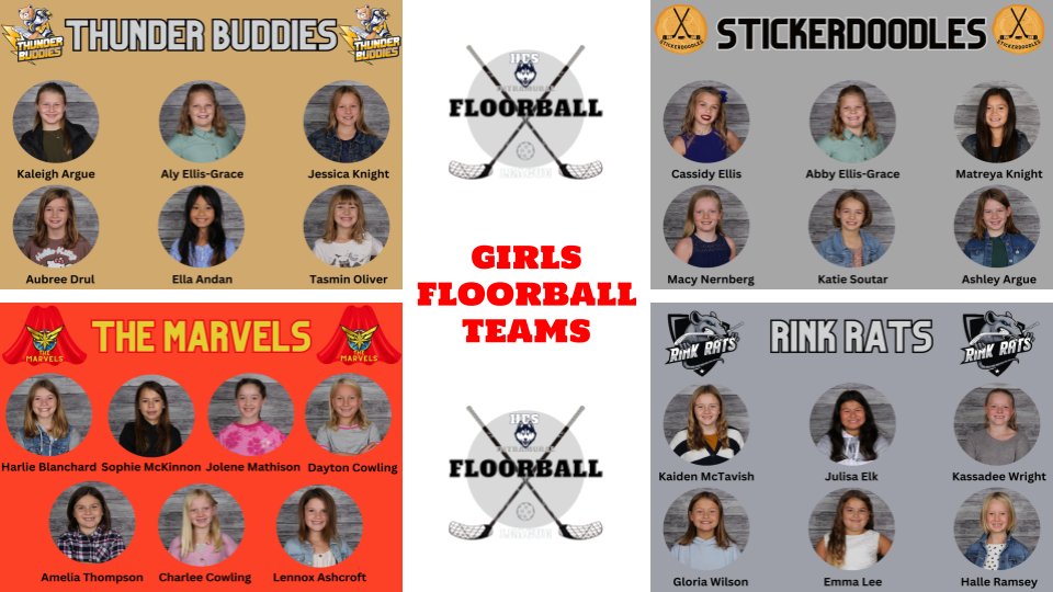 HESPhysEd's tweet photo. A new Floorball Intramural season is among us, let's take a look at our teams for this season. https://t.co/Llm3qmR7QN