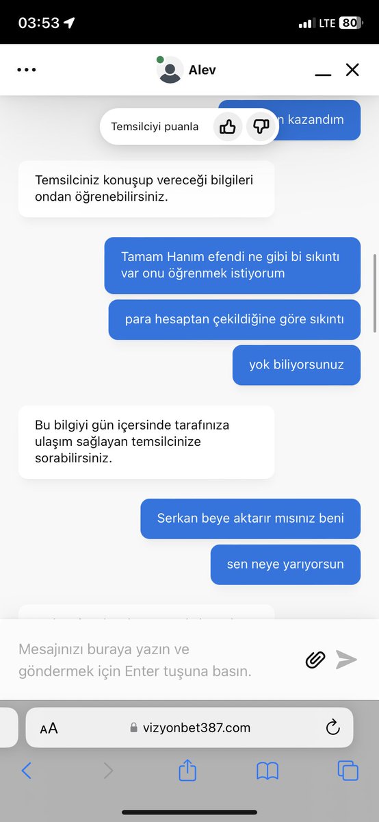 Üye @vizyonbet te 
#Bahis alıyor ve #slot oynuyor.
70K kazanıyor
Hiç bir sebep belirtmeden hesabındaki bakiye siliniyor
Sitelere üye olmadan önce GOOGLE amcaya sorun
70K ödeyecek kasanız yoksa Yapmayın bu işi
#Vizyonbet miş böyle vizyonun ...
#iddaa #bahis #nba #btc
#avax #casino