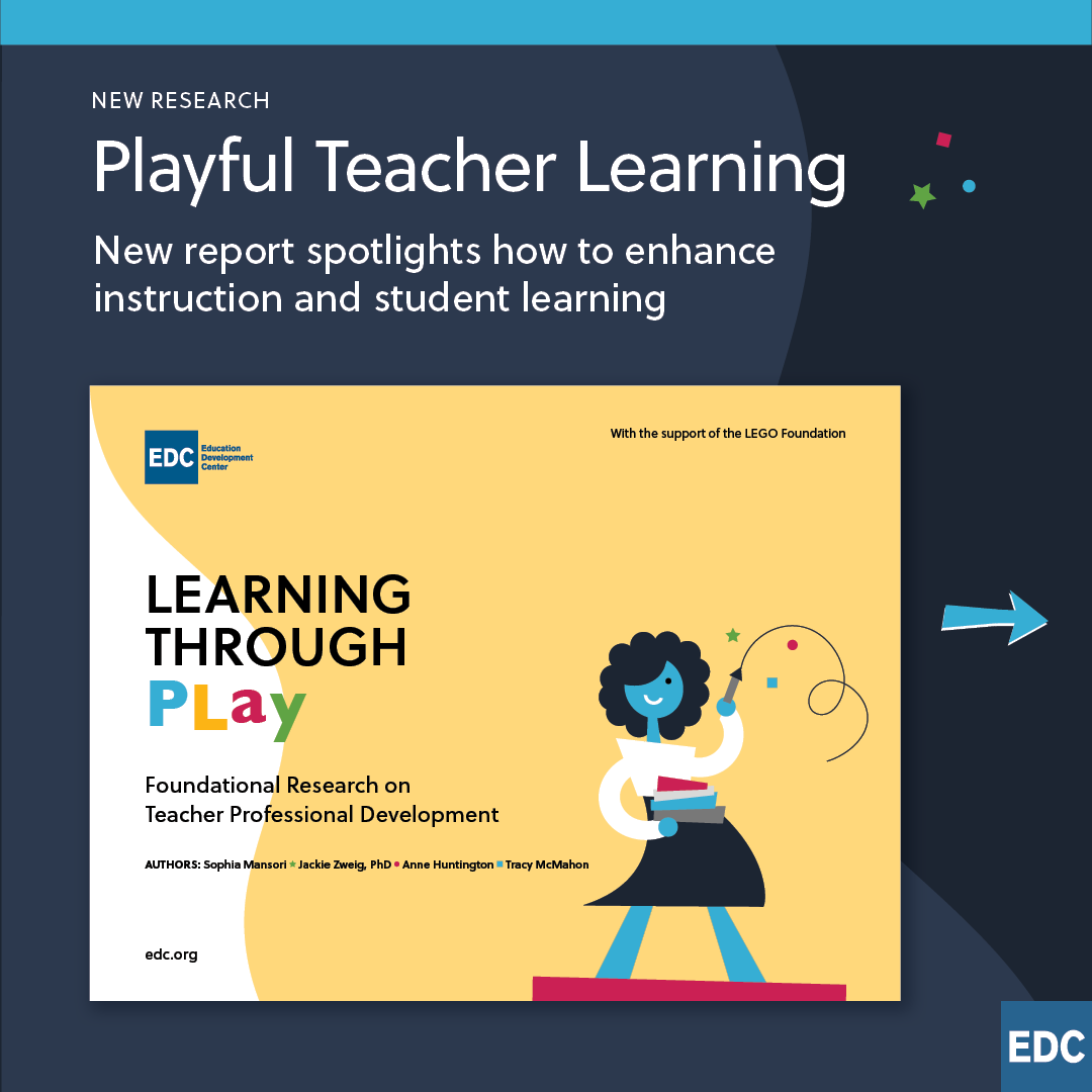 EDCtweets's tweet photo. How can teachers tap the power of play to enhance learning? Our report shares strategies to help teachers use “learning through play” approaches that studies show improve student outcomes + recommendations to strengthen teacher development: https://t.co/9i341jpAK9 #Education https://t.co/uVMLiXxM0N