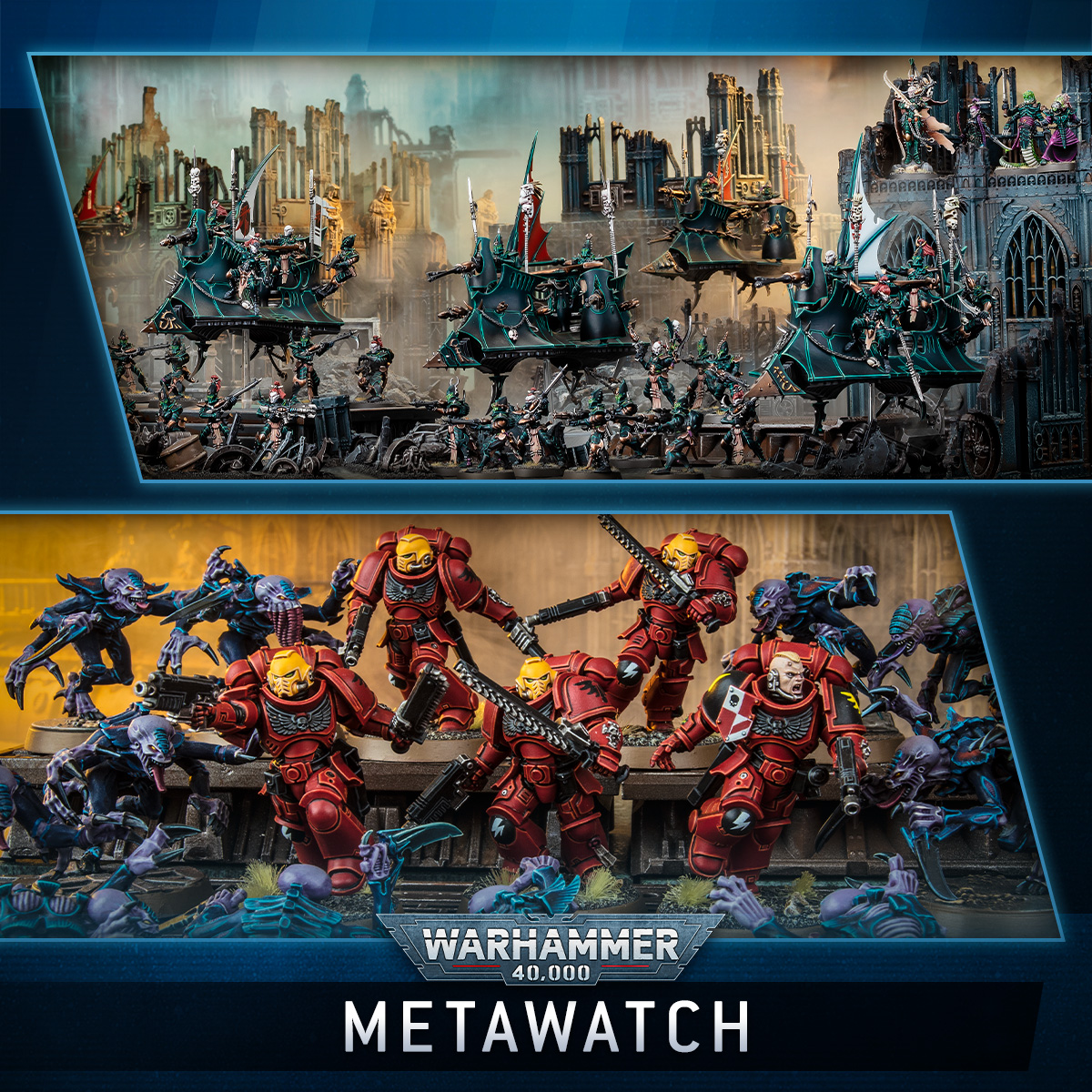 warhammer's tweet image. The Metawatch team dive into the new Warhammer 40,000 Balance Dataslate, and how it might change the competitive scene. ow.ly/fWGf50QvmQu #WarhammerCommunity