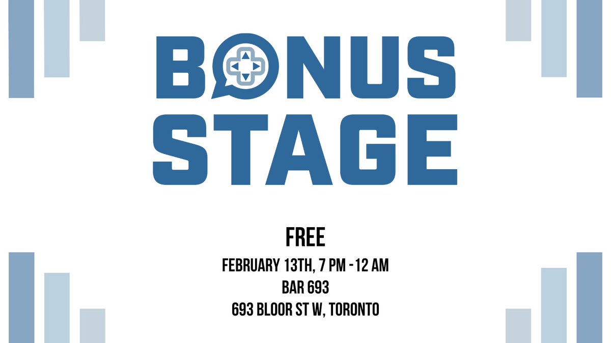 BonusStageTO's tweet photo. Bonus Stage is happening on February 13th!🎊
February's theme is "Rituals"

We are excited to welcome our main speaker:
@SDGreenall - Head of Comms @TiltFive

Grab free tickets here: https://t.co/XCVatVC5EJ 

#Toronto #gamedev #torontoevents #BonusStageTo https://t.co/2ofMBitKRX
