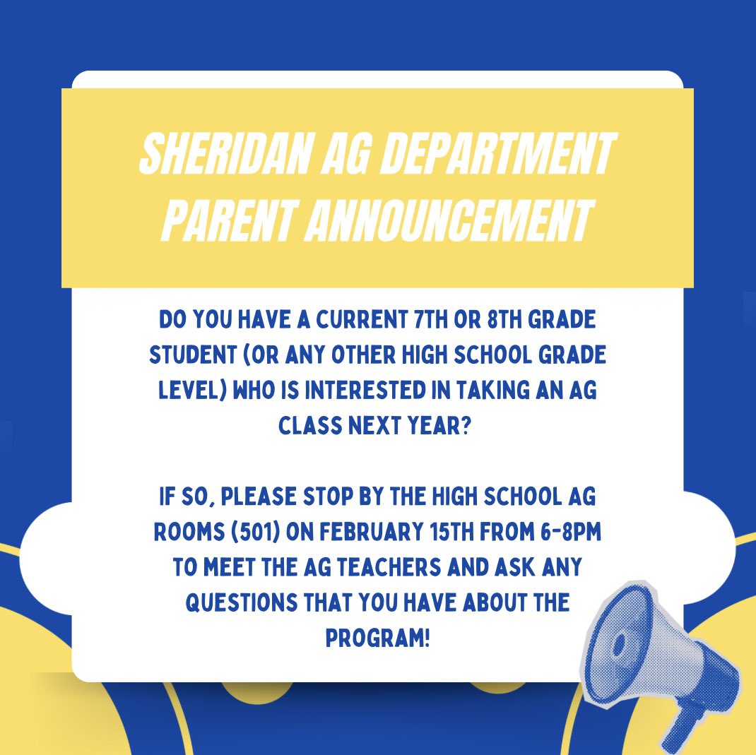 Important announcement for any incoming Ag students!