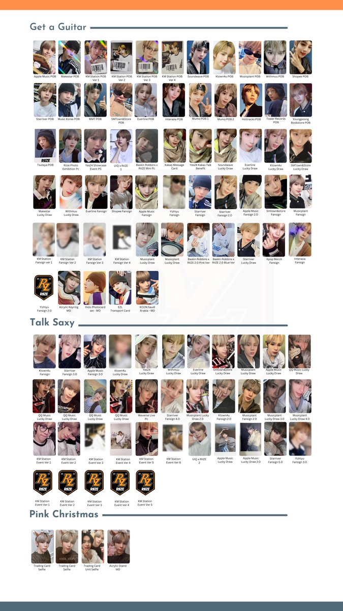 RIIZE + NCT FULL ALBUM NON ALBUM SHOTARO PC TEMPLATE PHOTOCARD