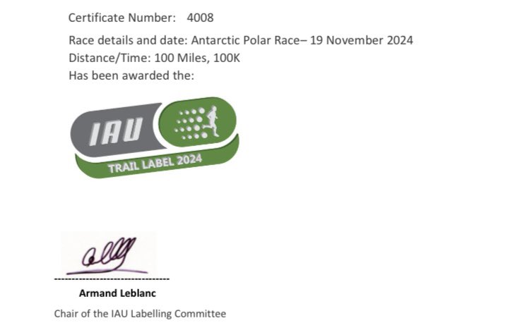 PolarRaces's tweet photo. The @AntarcticRace, 100km and 100-mile ultra events, have become official IAU-labelled races. These are the only events in Antarctica with IAU recognition. The  International Association of Ultra Runners (IAU) is the world governing body for ultramarathon running. #ultramarathon https://t.co/X20MqDz4VV