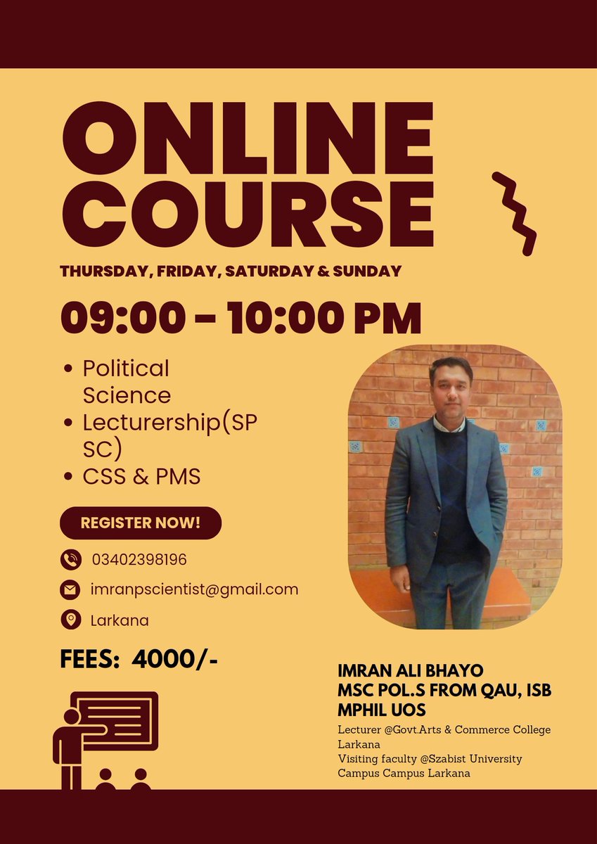 Class will commence from coming thursday. kindly share with your friends who are willing to join.
#spsc #lecturership #politicalscience